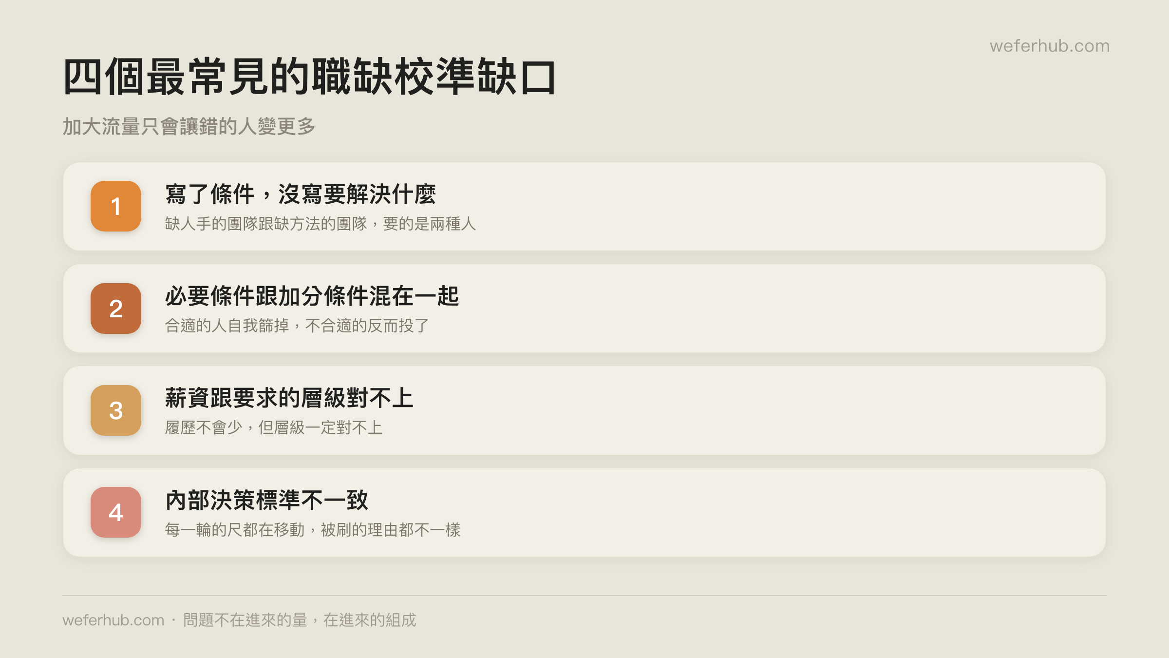 四個最常見的職缺校準缺口