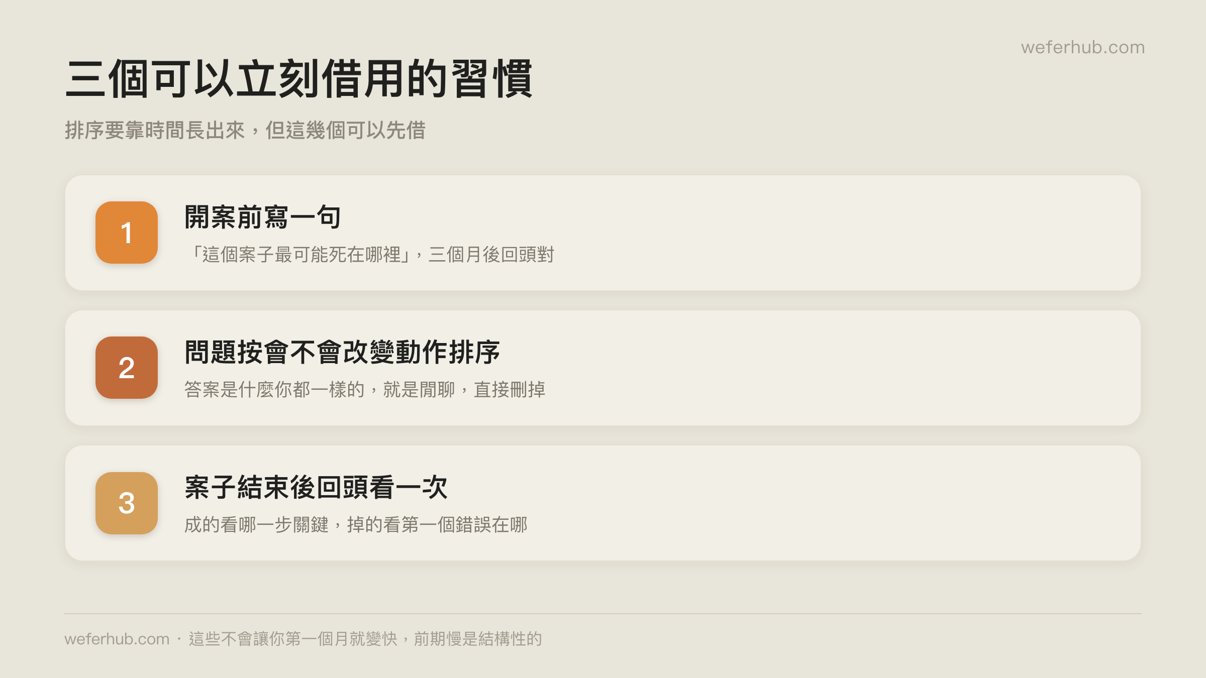 三個可以立刻借用的習慣