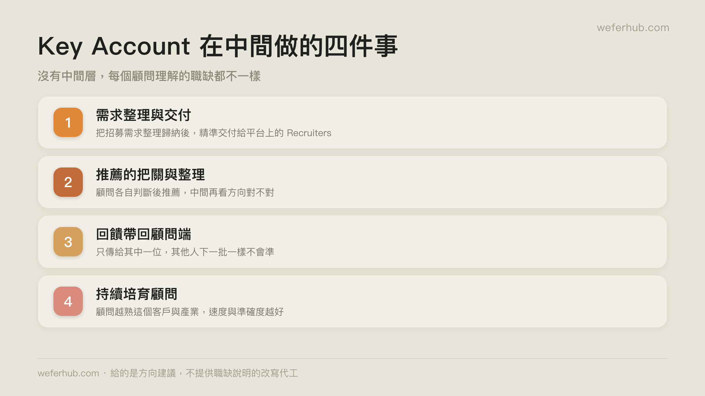 Key Account 在中間做的四件事